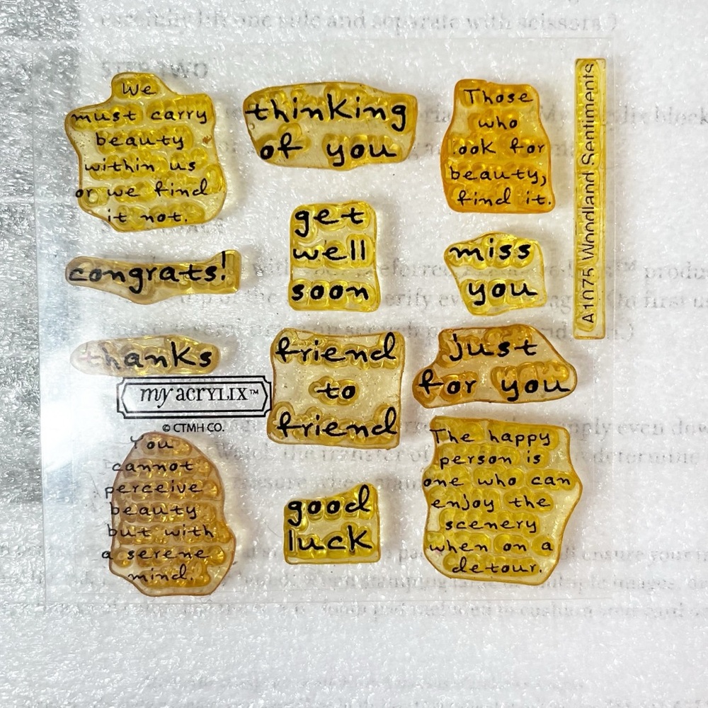 my Acrylix Woodland Sentiment Stamps For Your Card Making Needs